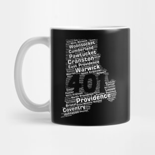 Rhode Island Cities 401 Area Code Mug